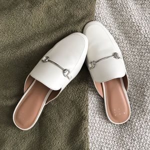 BARELY WORN A New Day White Loafer Mules